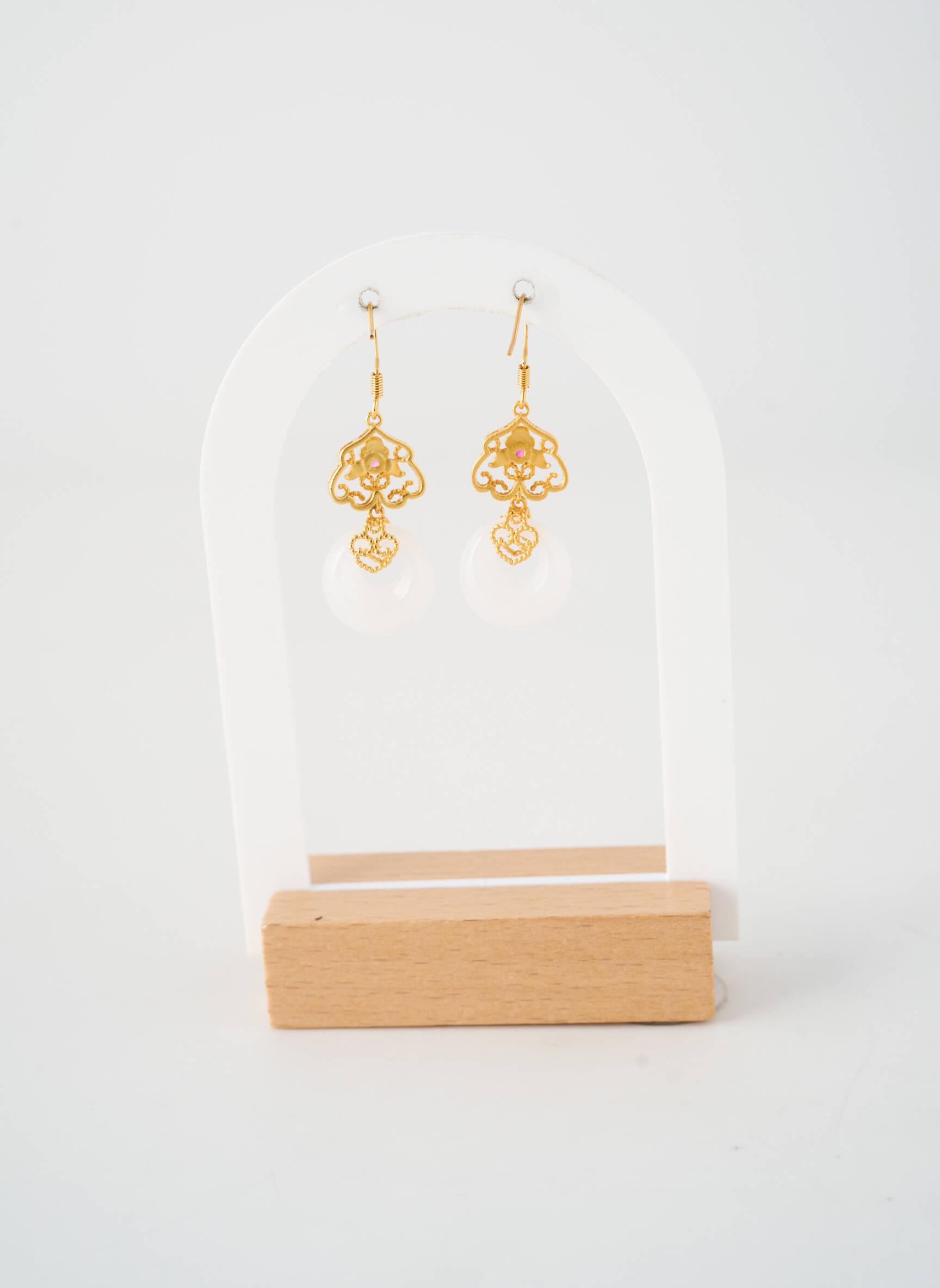 Boucles d’oreilles ornement breloque / pampille or BRIGHT  femme