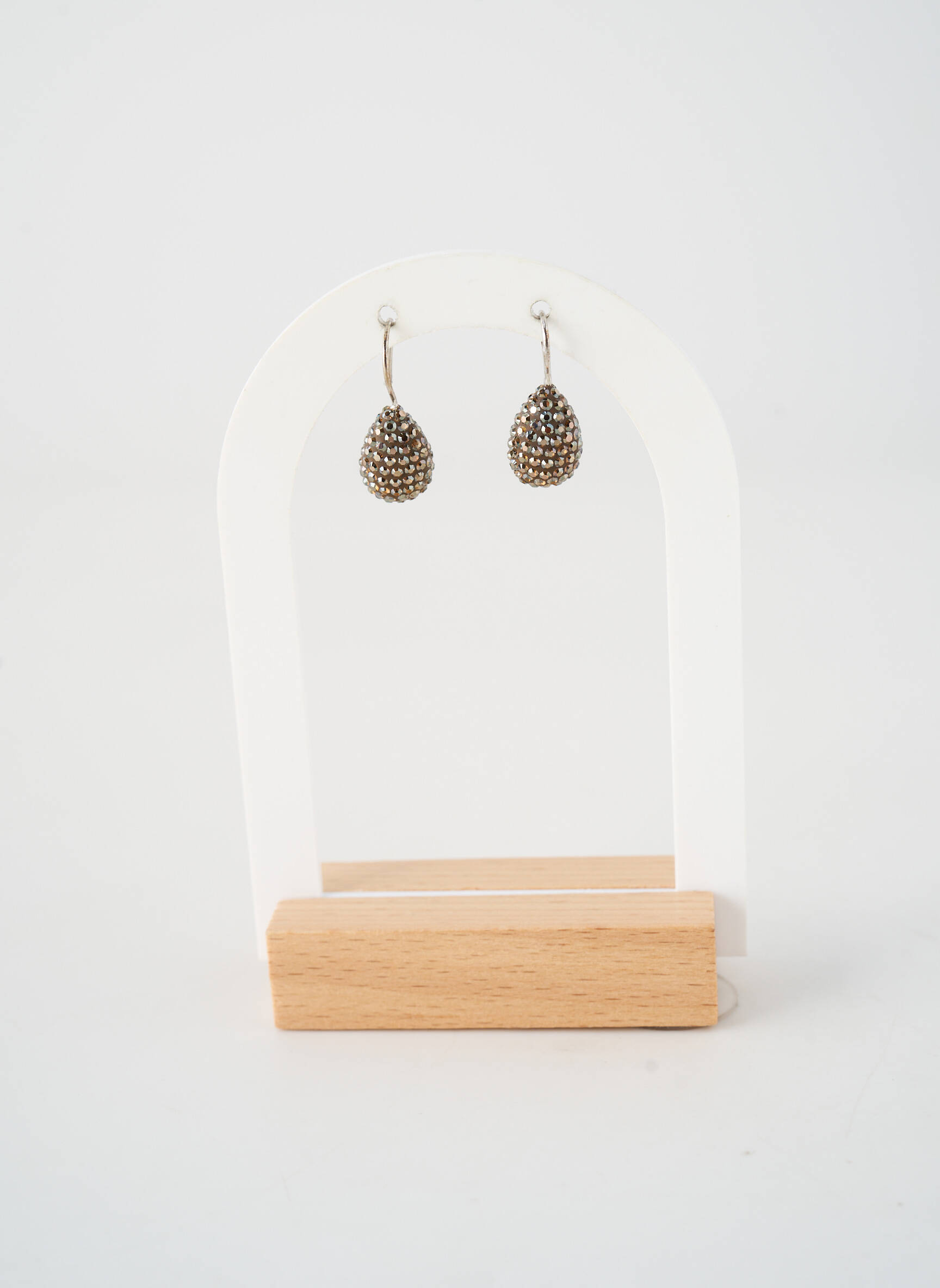 Boucles d’oreilles fermeture crochet marron HORBINOR femme