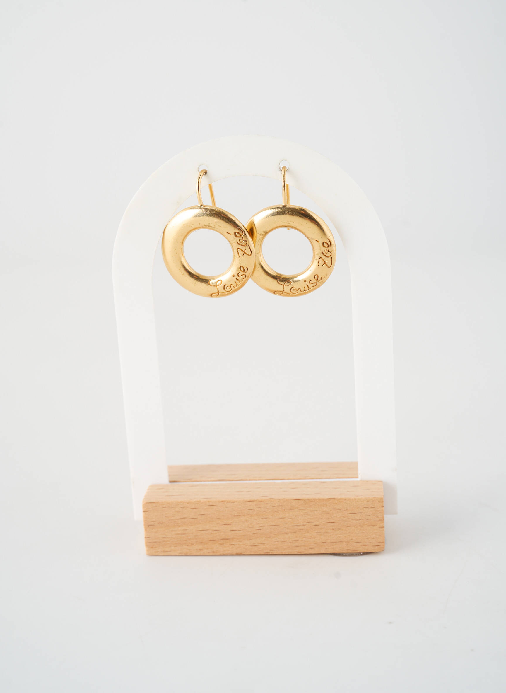 Boucles d’oreilles fermeture crochet or LOUISE ZOE femme