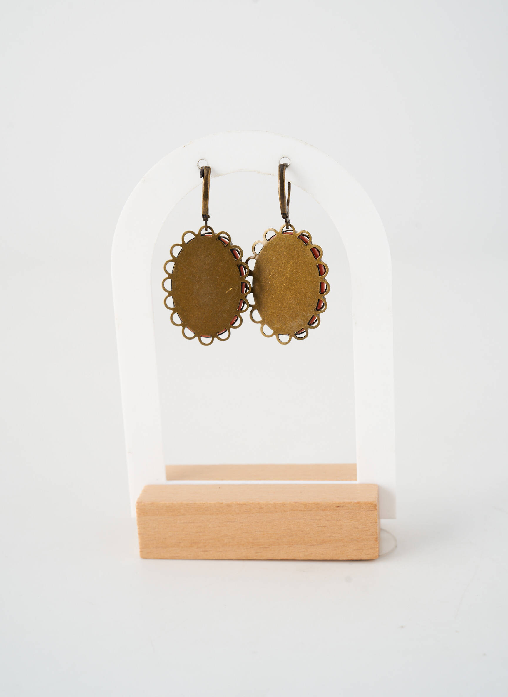 Boucles d’oreilles fermeture fermoir créole rose MADAME LILI femme