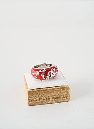 Bague matériaux plaqué argent rouge PAUL & JOE femme