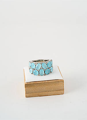 Bague matériaux argent bleu ORUS femme