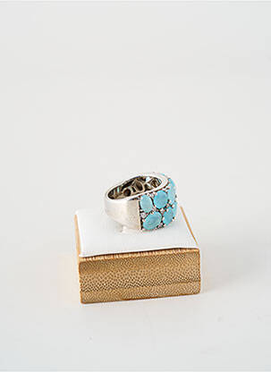 Bague matériaux argent bleu ORUS femme