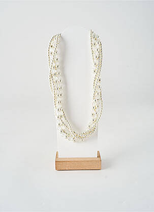 Collier ornement perles blanc THABORA femme