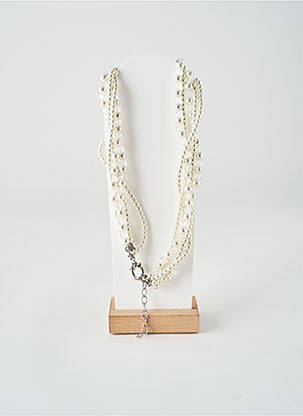 Collier ornement perles blanc THABORA femme