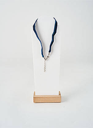 Collier matériaux métal bleu THABORA femme