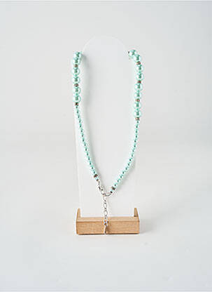 Collier ornement perles bleu MALU femme