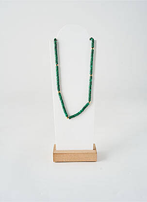 Collier ornement perles vert ROBBEZ MASSON femme