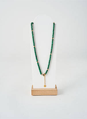 Collier ornement perles vert ROBBEZ MASSON femme