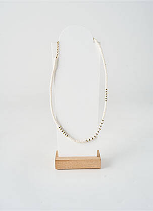 Collier ornement perles blanc ROBBEZ MASSON femme