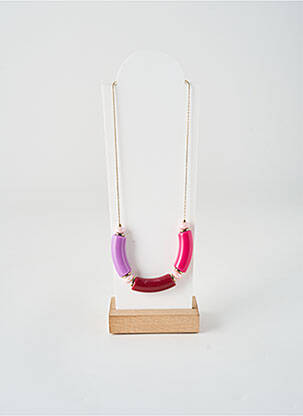 Collier ornement perles violet IKITA femme