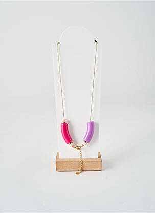 Collier ornement perles violet IKITA femme