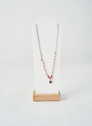 Collier matériaux argent rouge BOHM femme