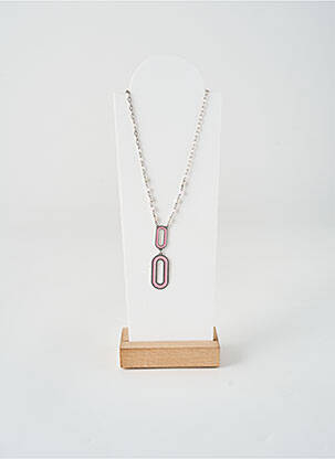 Collier matériaux argent rose BOHM femme