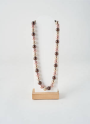 Collier matériaux argent marron ALLAN'S femme