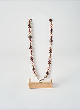 Collier matériaux argent marron ALLAN'S femme