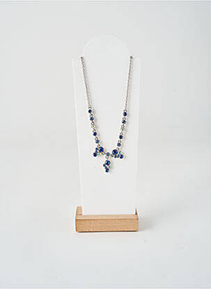 Collier matériaux métal bleu ALLAN'S femme