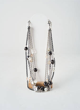 Collier ornement perles noir ALLAN'S femme