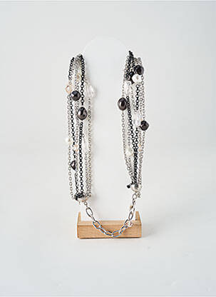 Collier ornement perles noir ALLAN'S femme