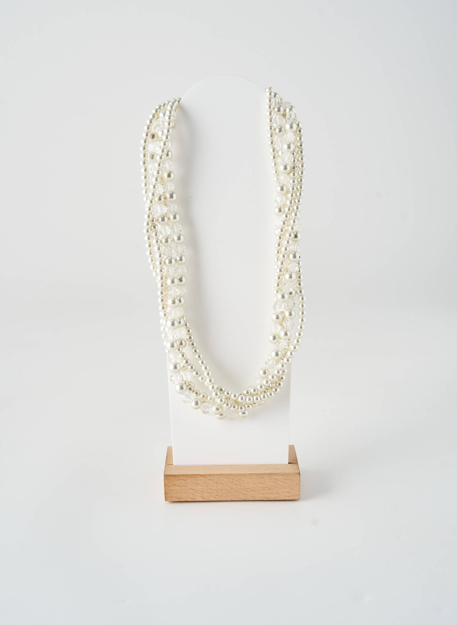 Collier ornement perles blanc THABORA femme
