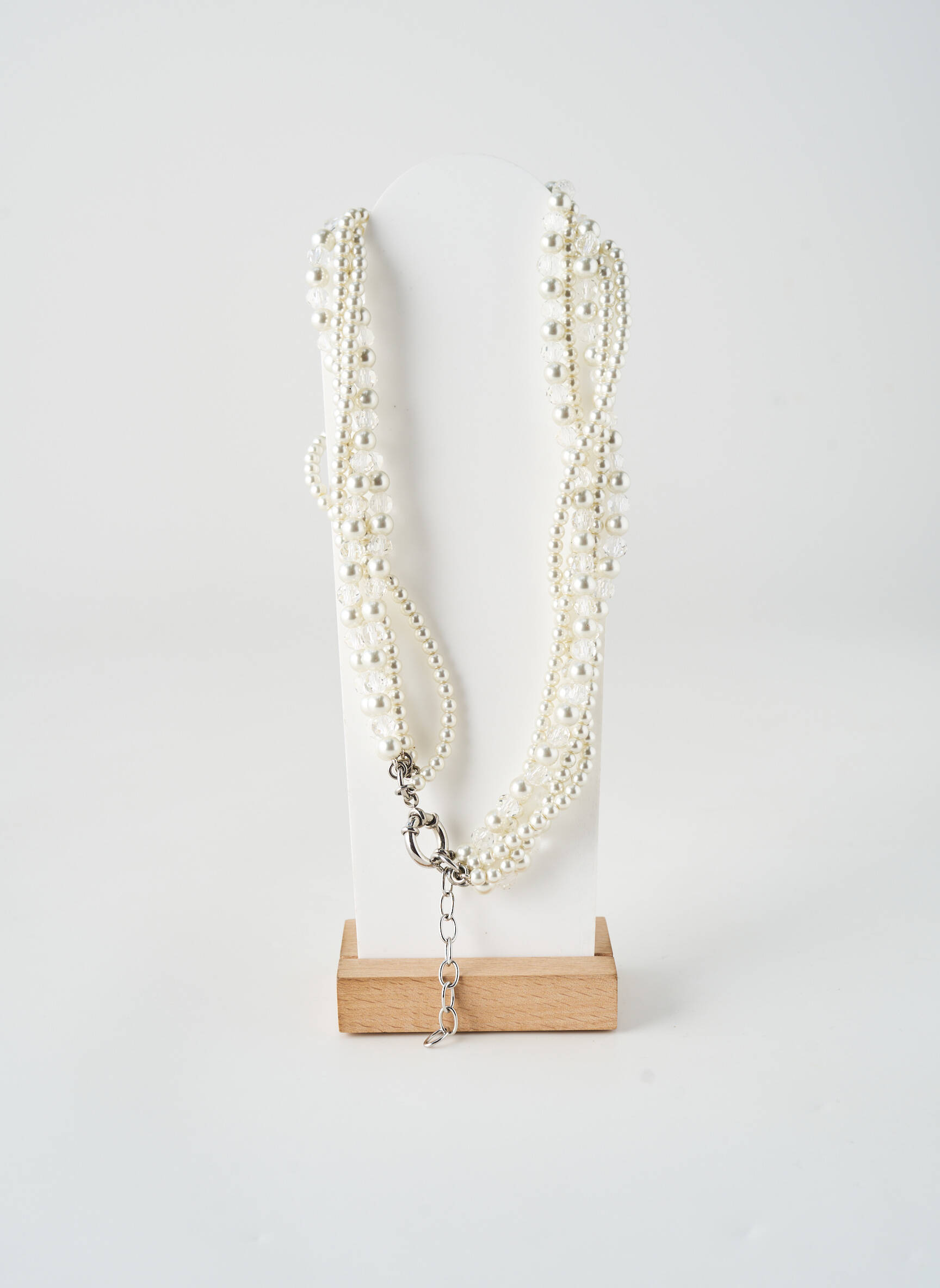 Collier ornement perles blanc THABORA femme