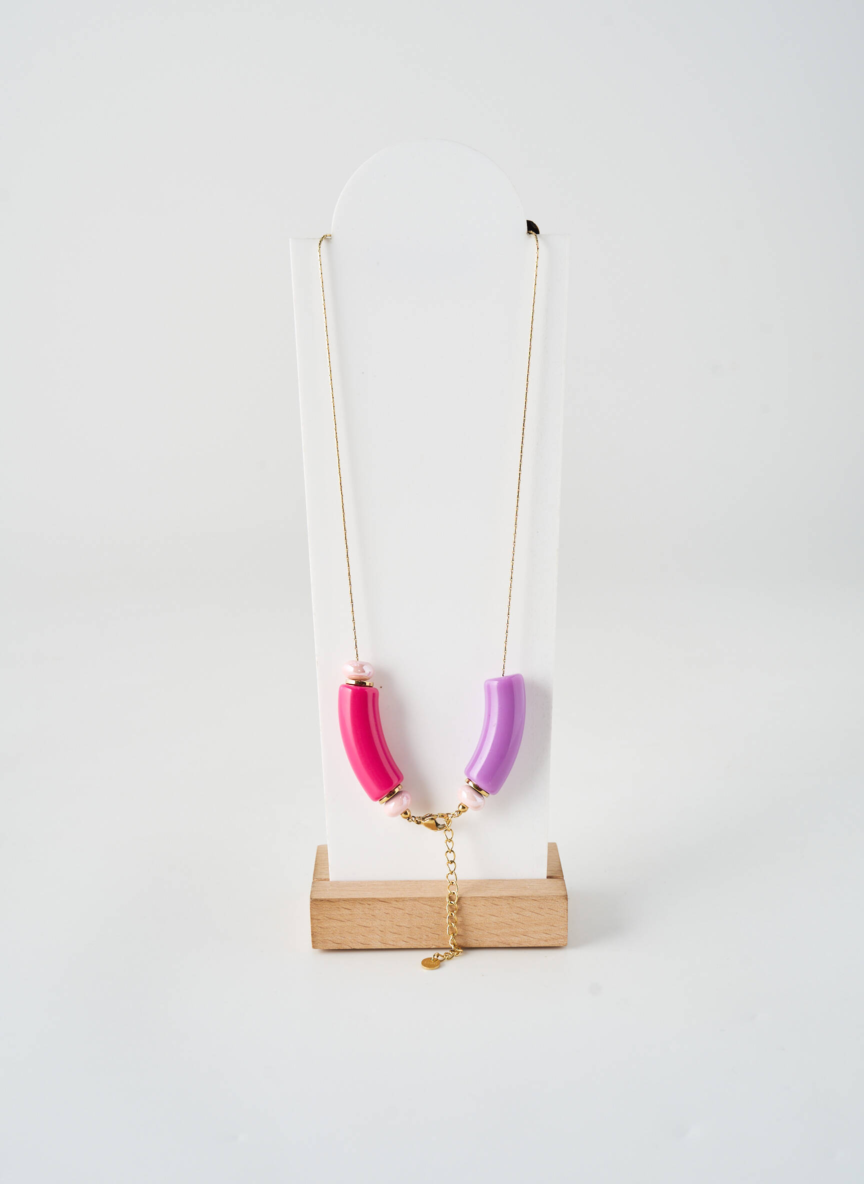 Collier ornement perles violet IKITA femme