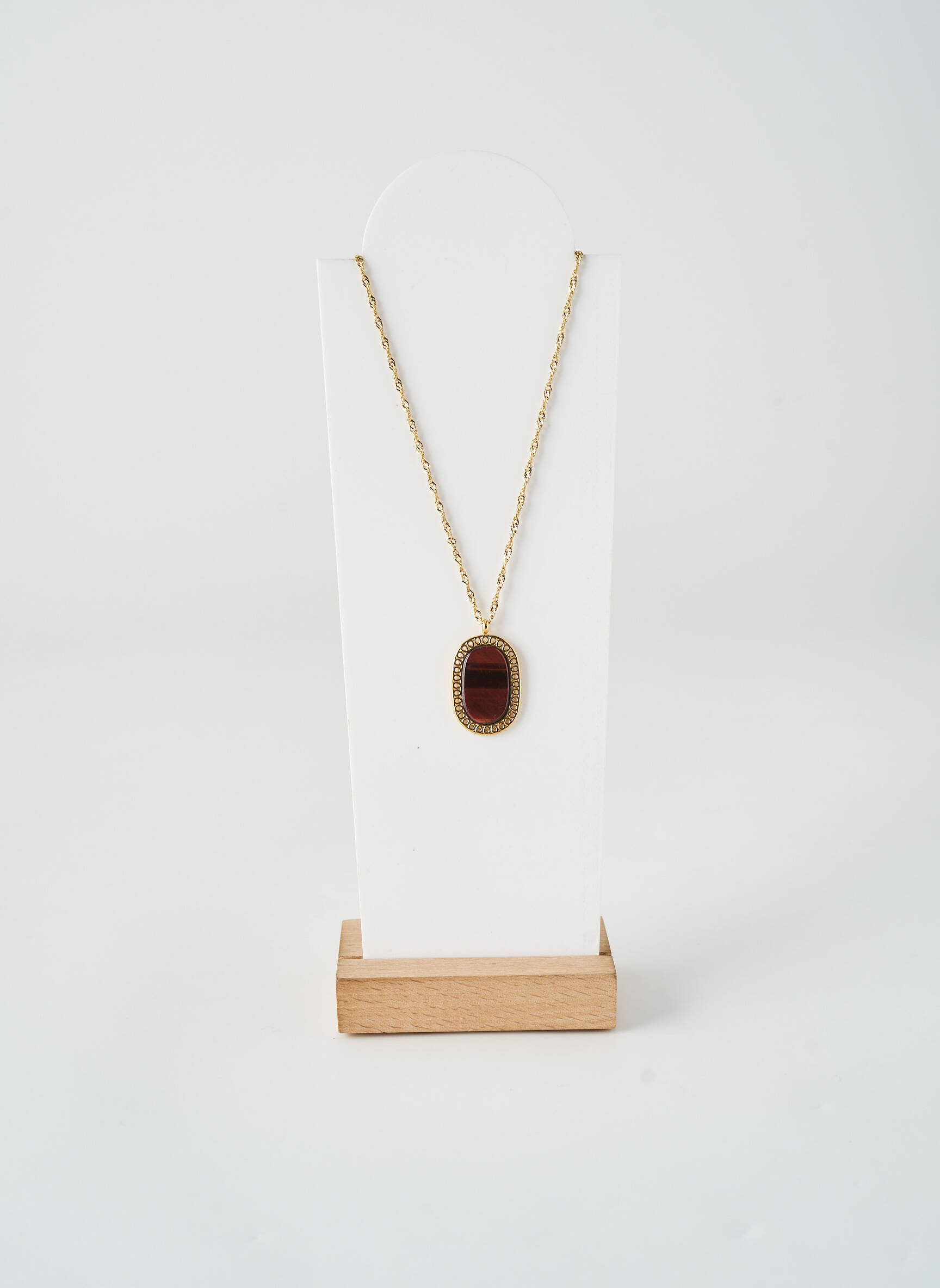 Collier matériaux plaqué or or BOHM femme