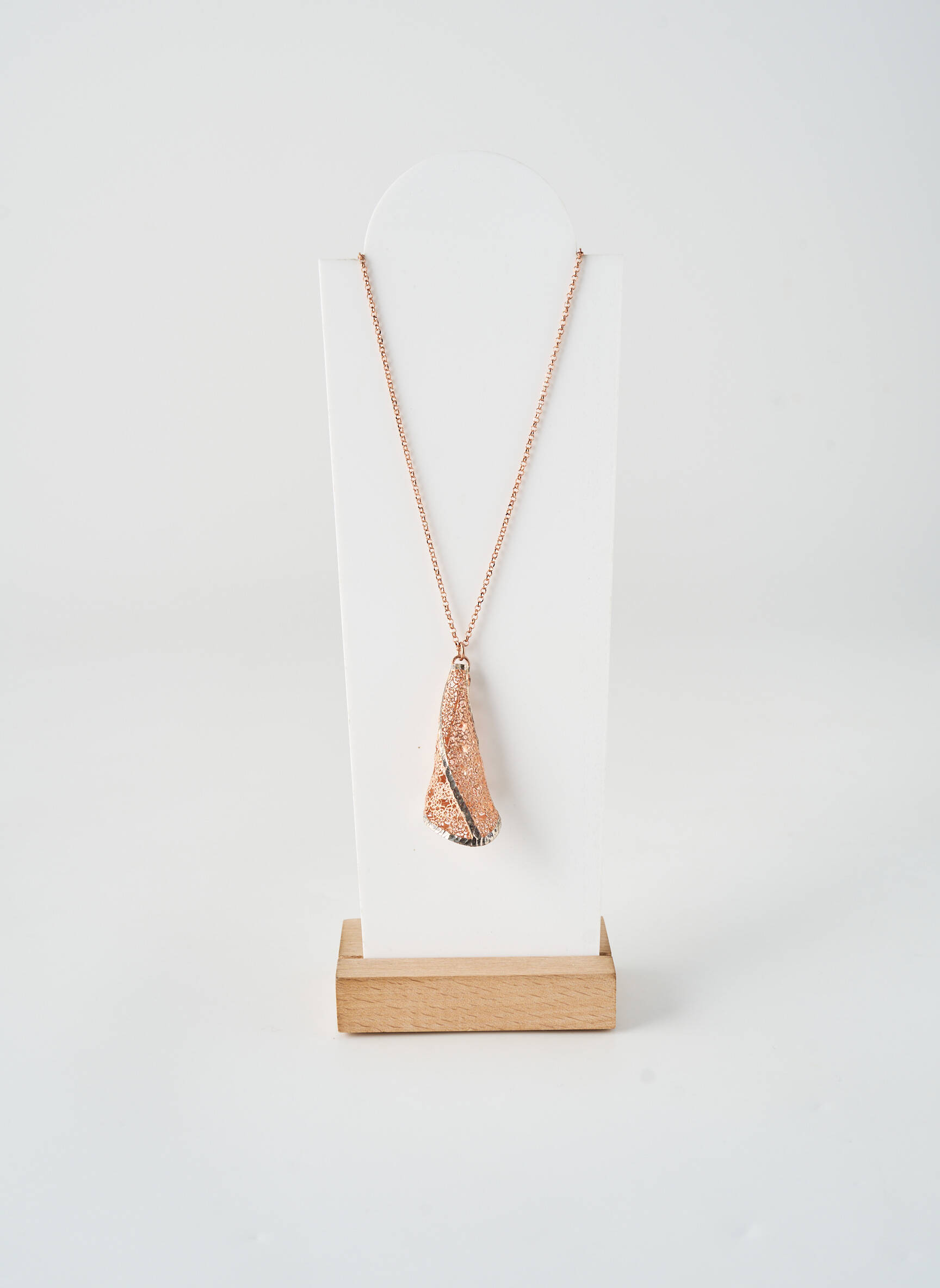 Collier matériaux plaqué or rose BOHM femme