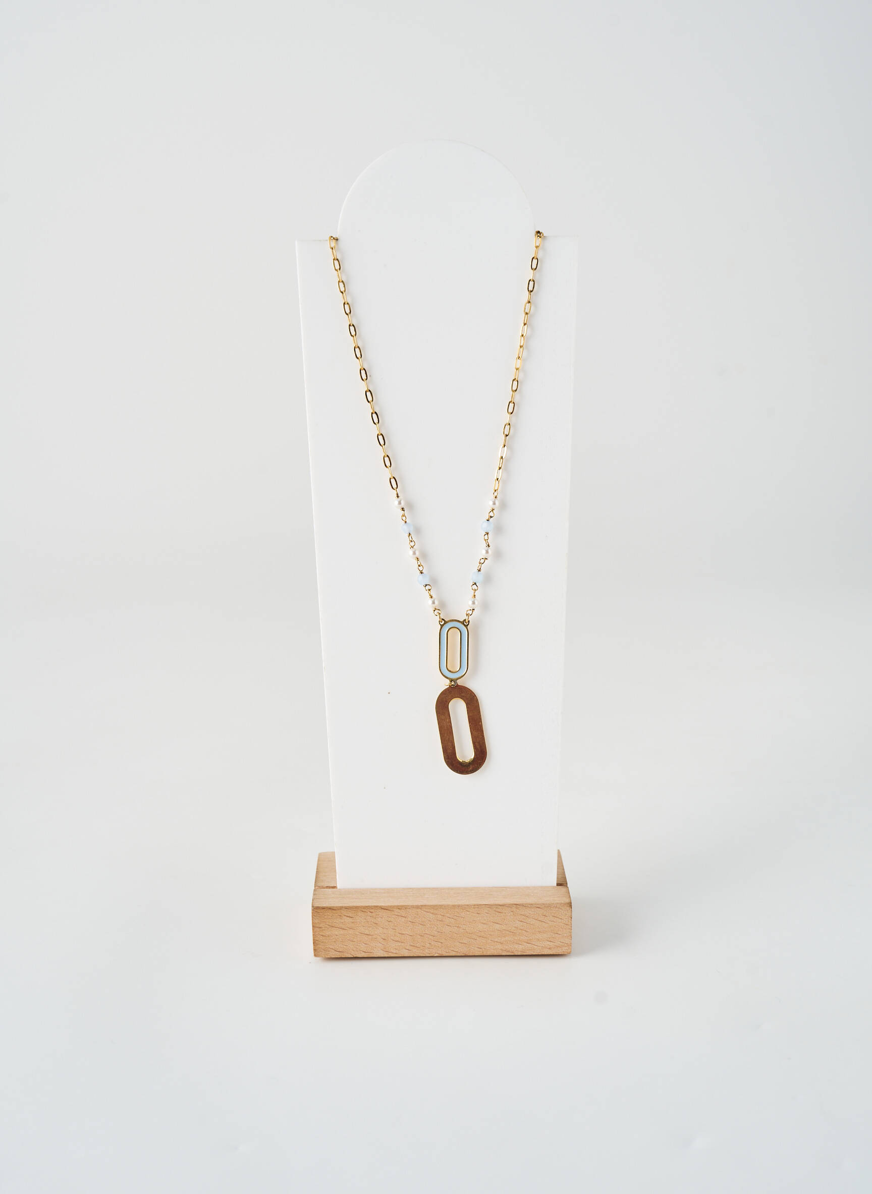 Collier matériaux plaqué or or BOHM femme