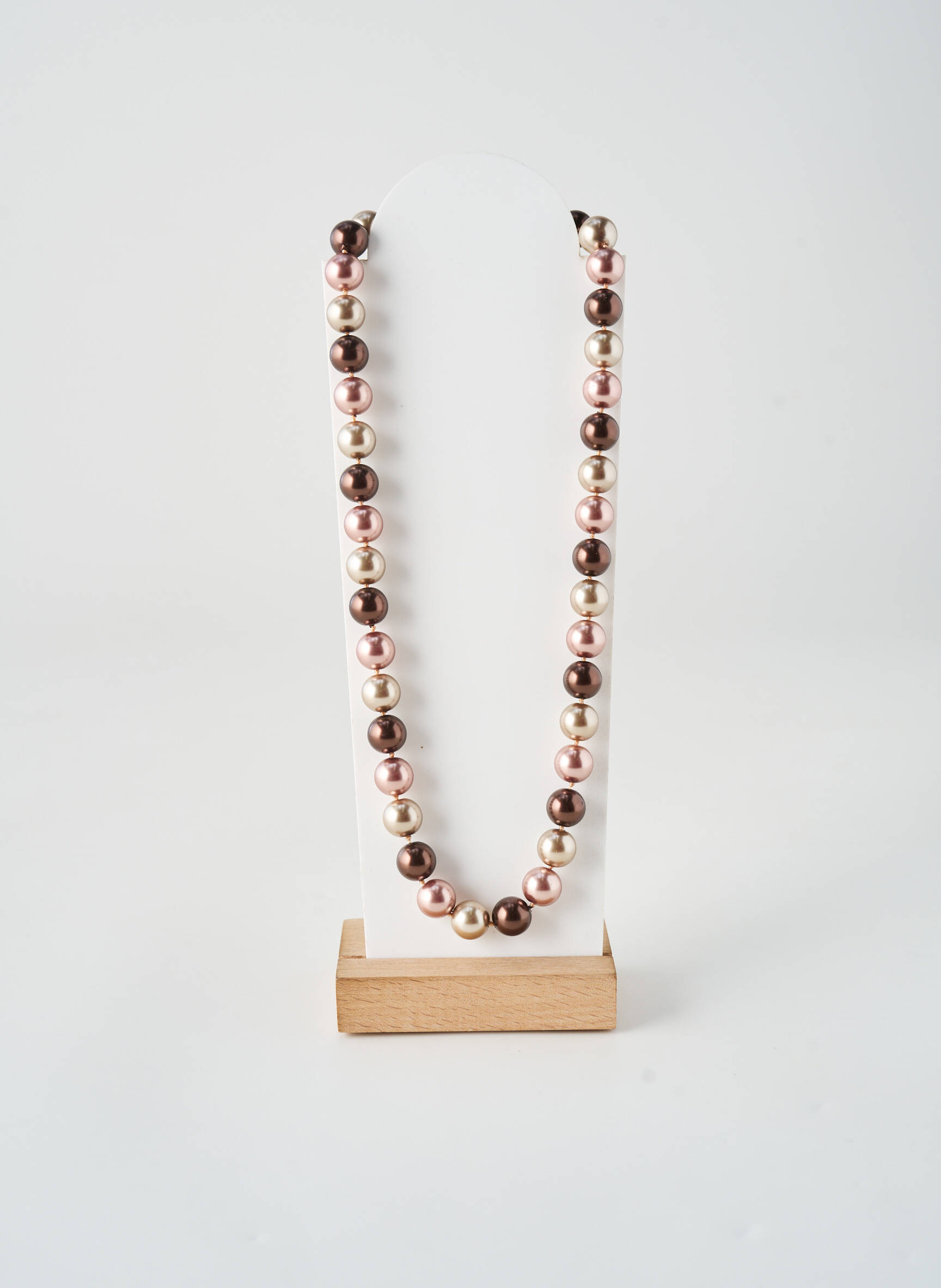 Collier matériaux argent marron ALLAN'S femme