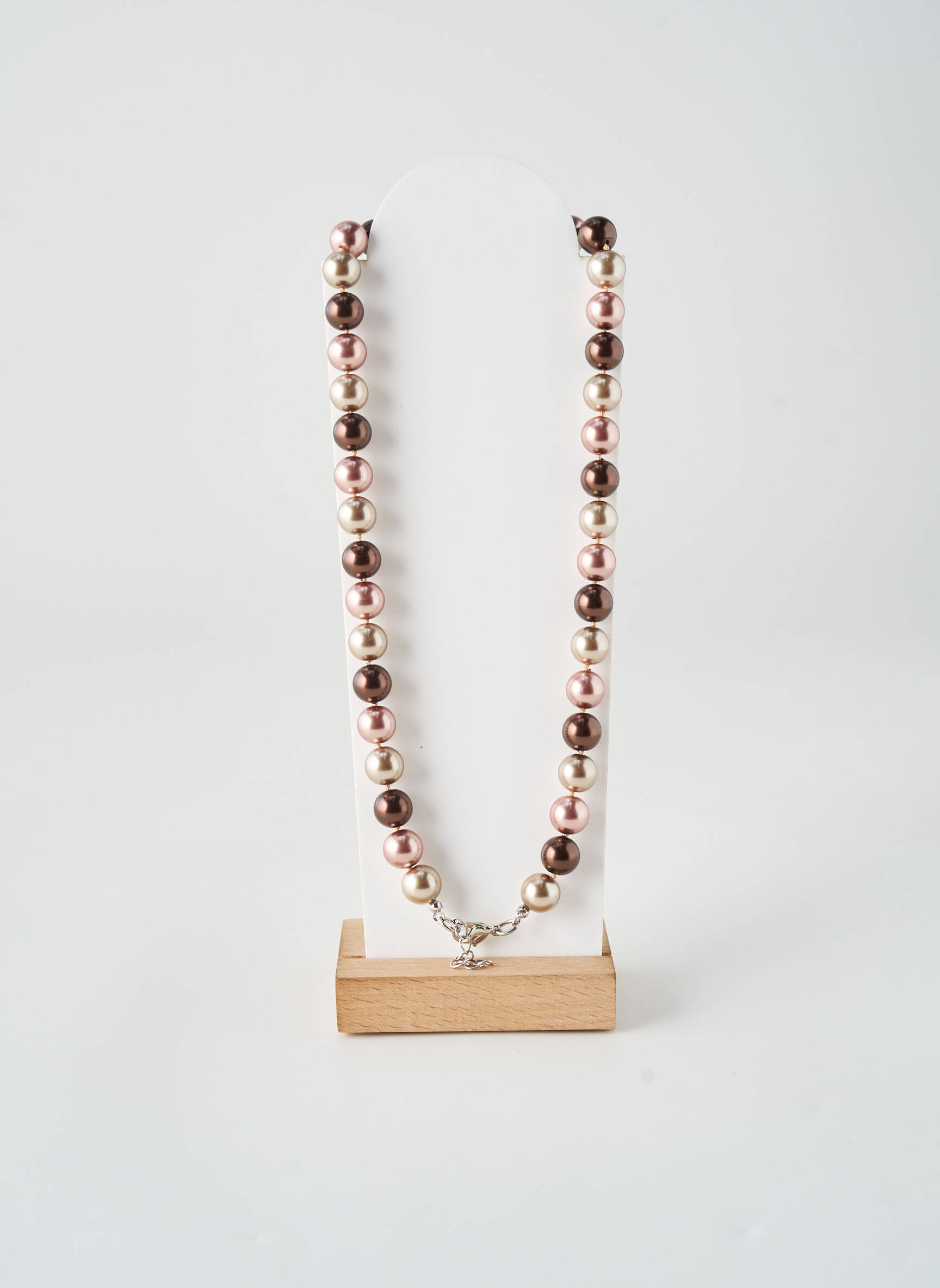 Collier matériaux argent marron ALLAN'S femme
