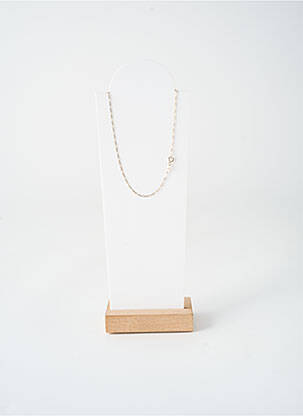 Collier matériaux plaqué argent marron MADAMLILI femme