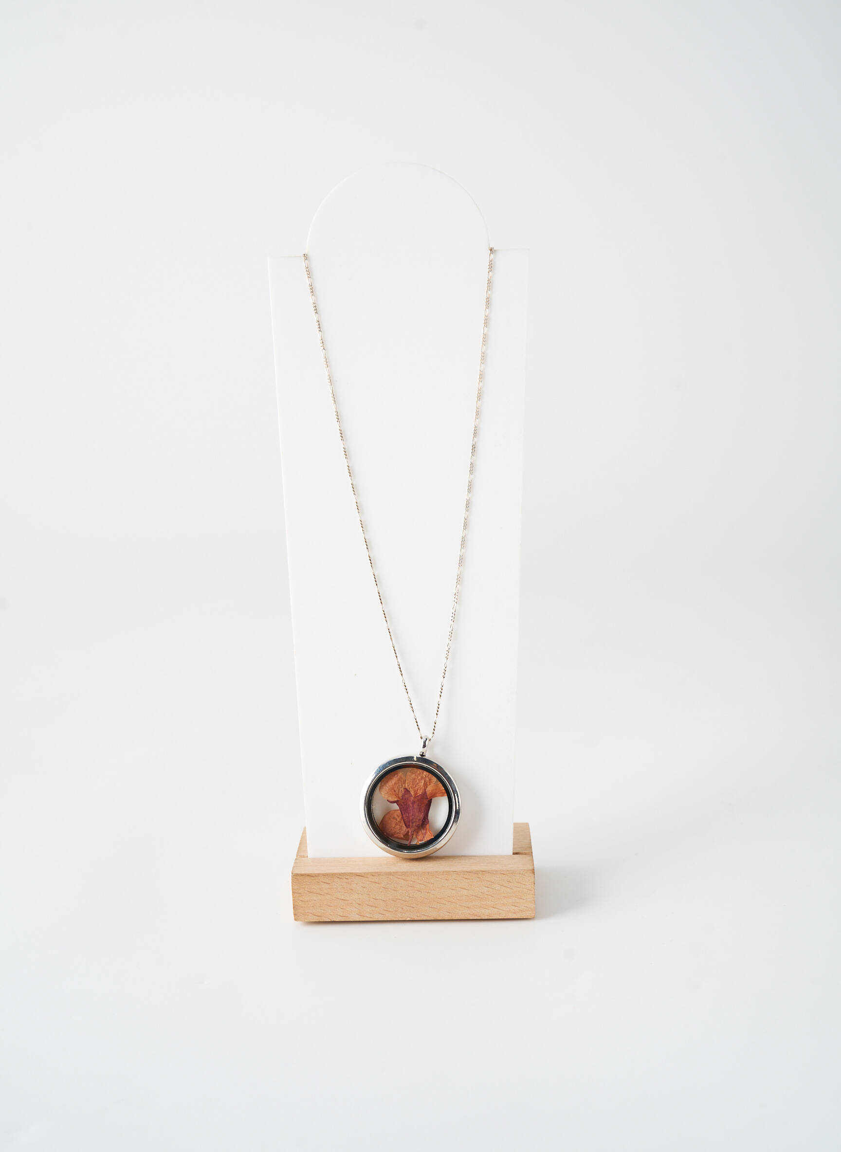 Collier matériaux plaqué argent marron MADAMLILI femme
