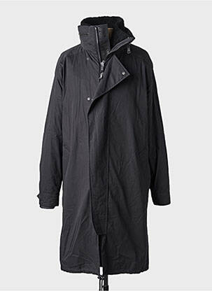 Imperméable coupe droite sans capuche noir YVES SALOMON homme