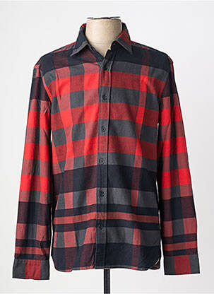 Chemise manches longues imprimé carreaux rouge BURBERRY homme
