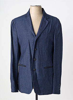 Blazer tissage chiné bleu JOHN VARVATOS homme