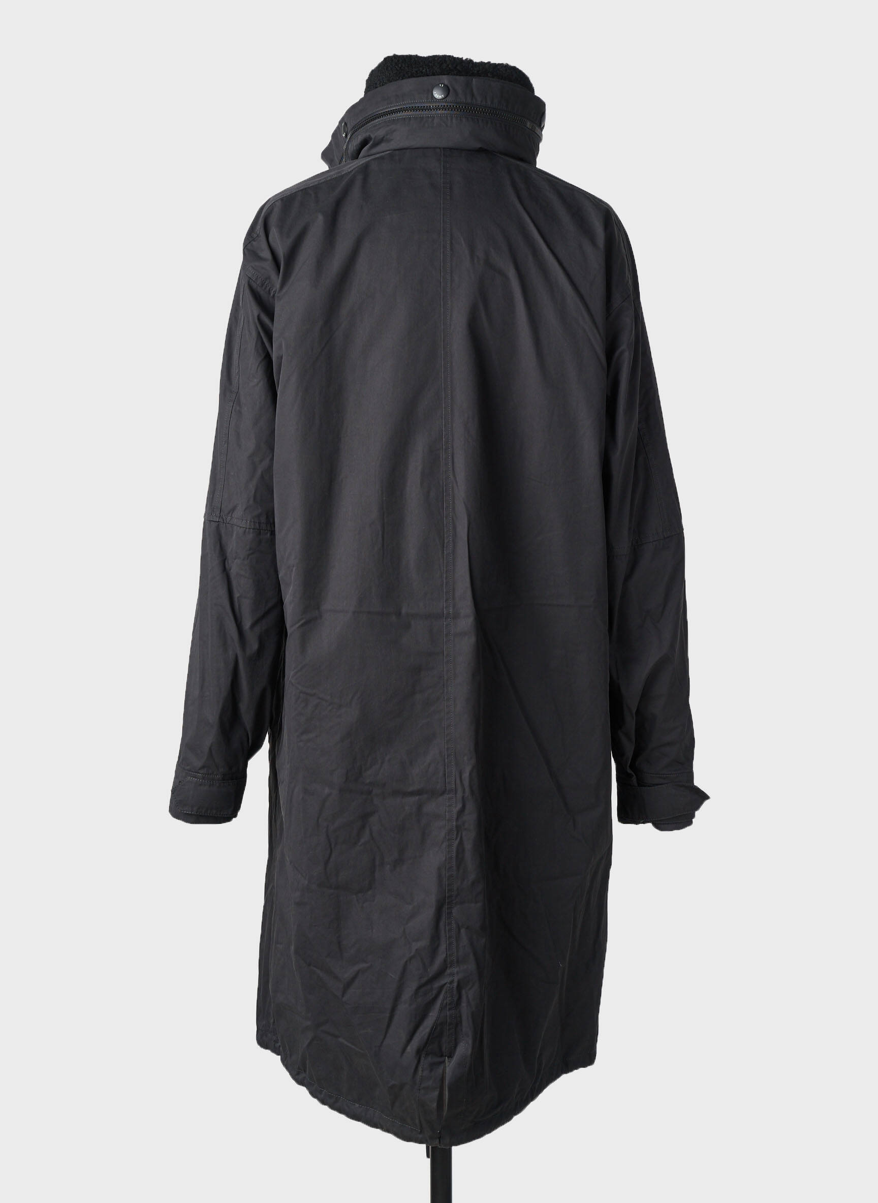 Imperméable coupe droite sans capuche noir YVES SALOMON homme
