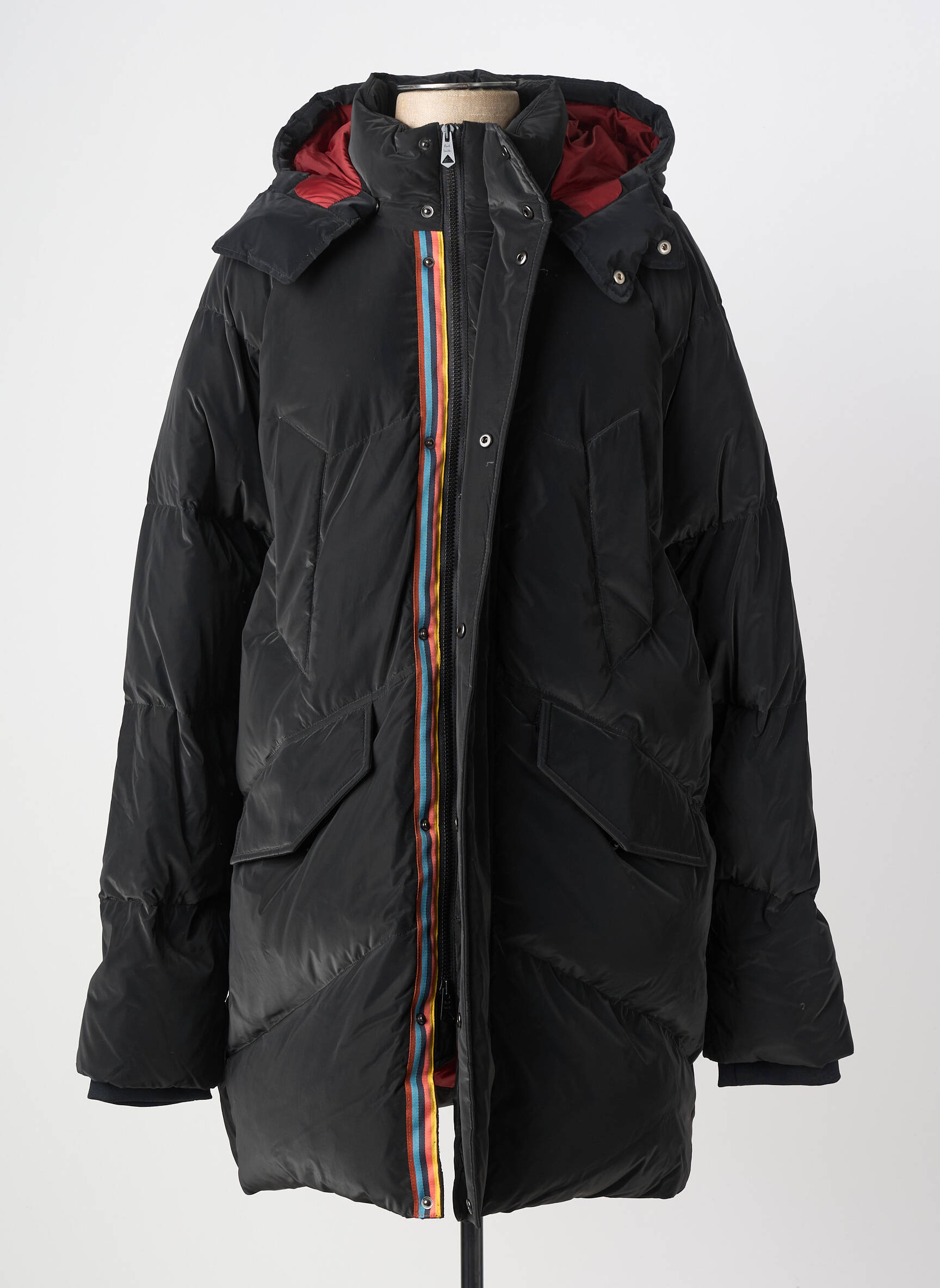 Doudoune poches a capuche noir PAUL SMITH homme