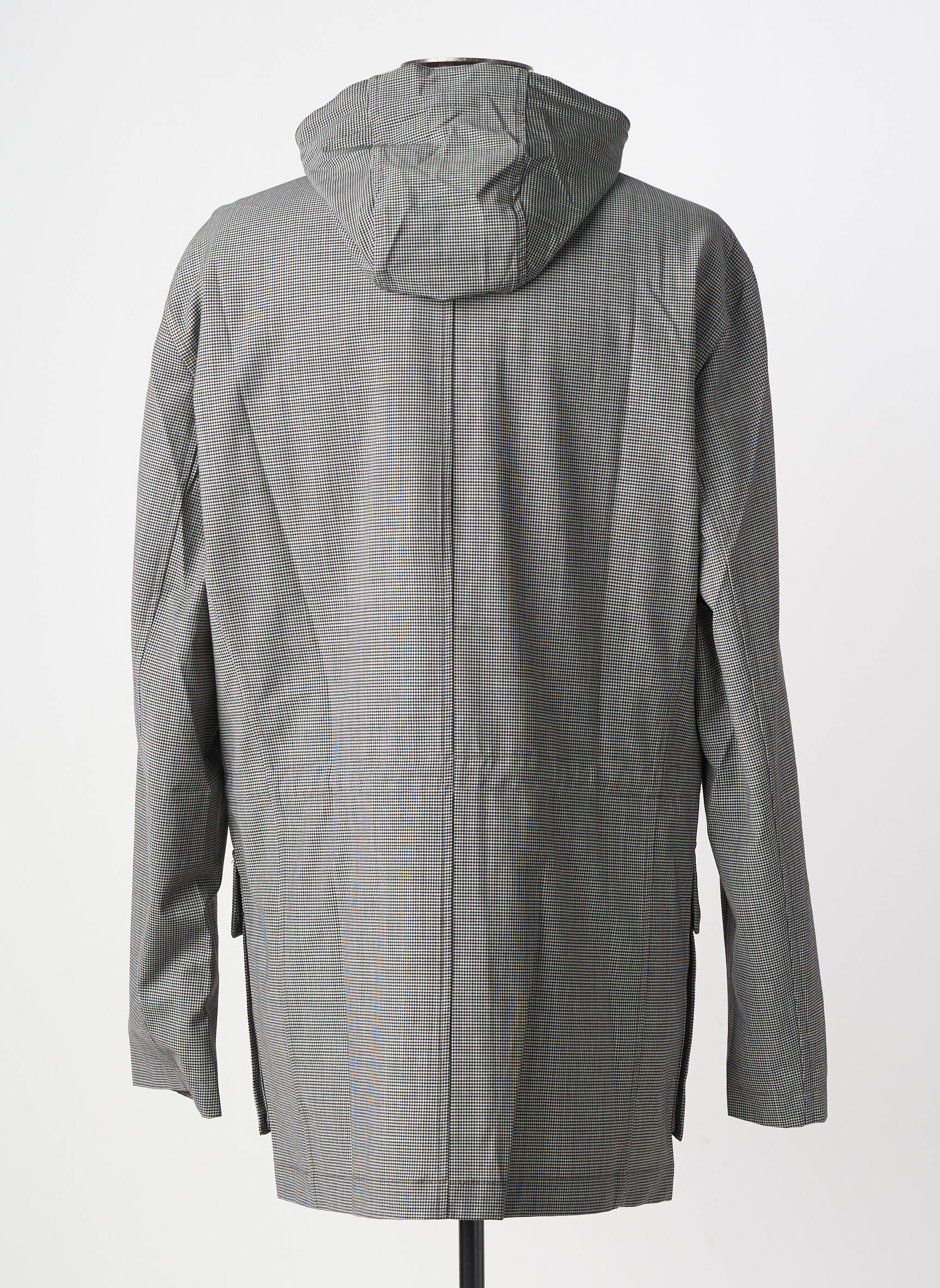 Imperméable coupe droite a capuche gris CC COLLECTION homme