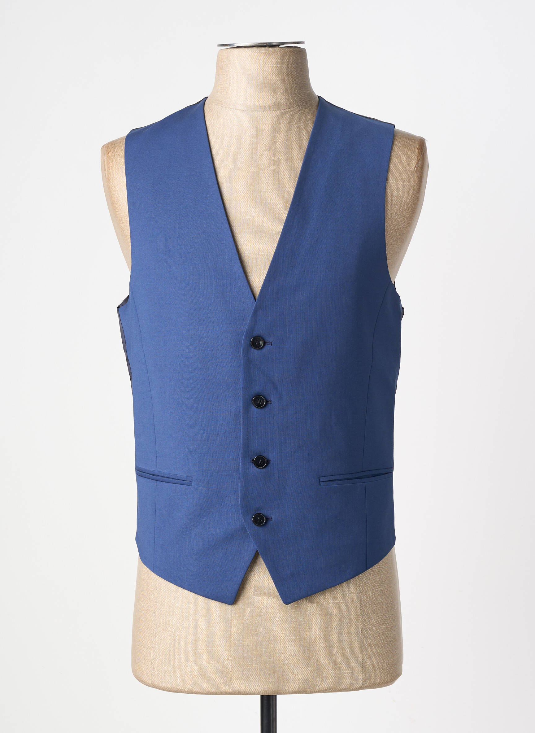 Gilet sans manche bi-matiére bleu HUGO BOSS homme
