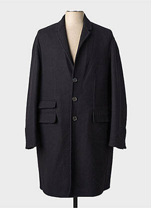 Manteau long fermeture boutonnée sur le devant sans capuche noir NEIL BARRETT homme