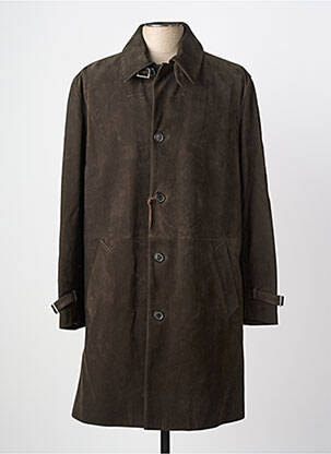 Manteau long fermeture boutonnée sur le devant sans capuche marron SERAPHINE homme