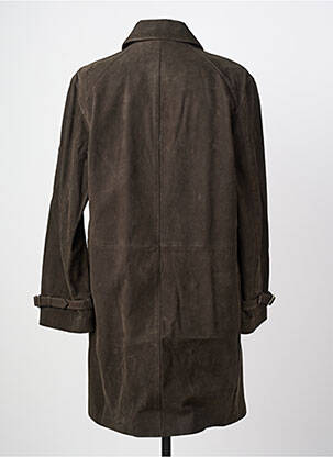 Manteau long fermeture boutonnée sur le devant sans capuche marron SERAPHINE homme