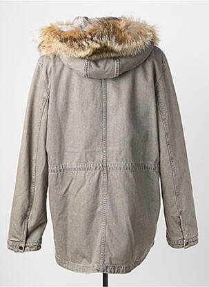 Parka manches longues a capuche gris YVES SALOMON homme