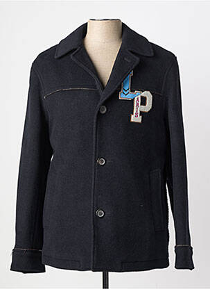 Manteau court poches sans capuche bleu LANVIN homme