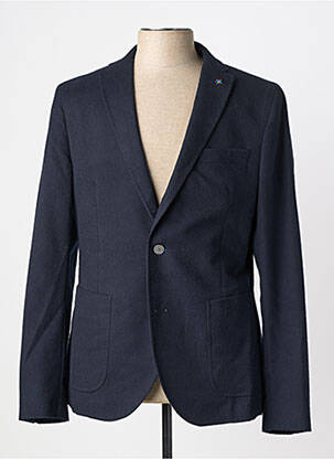 Blazer finition intérieure doublure imprimée bleu MANUEL RITZ homme