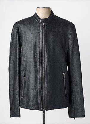 Veste simili cuir effet matière satinée noir JOHN VARVATOS homme