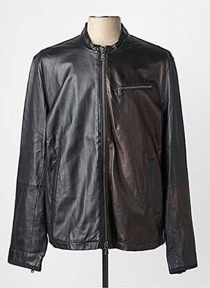 Veste en cuir poches noir JOHN VARVATOS homme