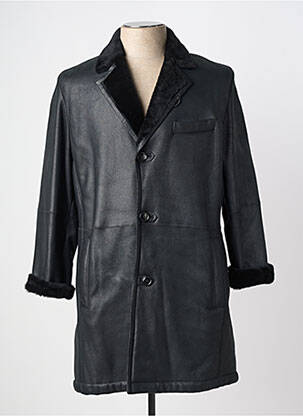 Manteau long fermeture boutonnée sur le devant sans capuche noir MARINI SILVANO homme