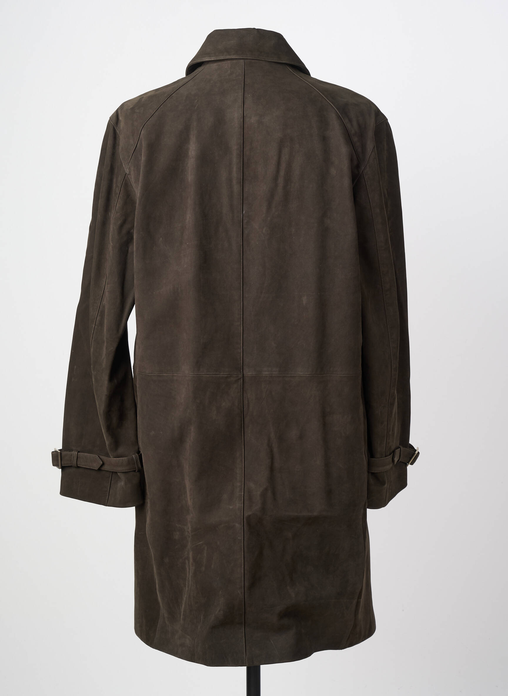 Manteau long fermeture boutonnée sur le devant sans capuche marron SERAPHINE homme